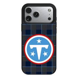 Keyscaper - NFL - Tennessee Titans Plaid Magnetic Bump iPhone Case - 15 - Black