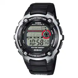Casio - Men's Wave Ceptor Atomic Digital Watch with Dial - WV-200A-1AV - Black