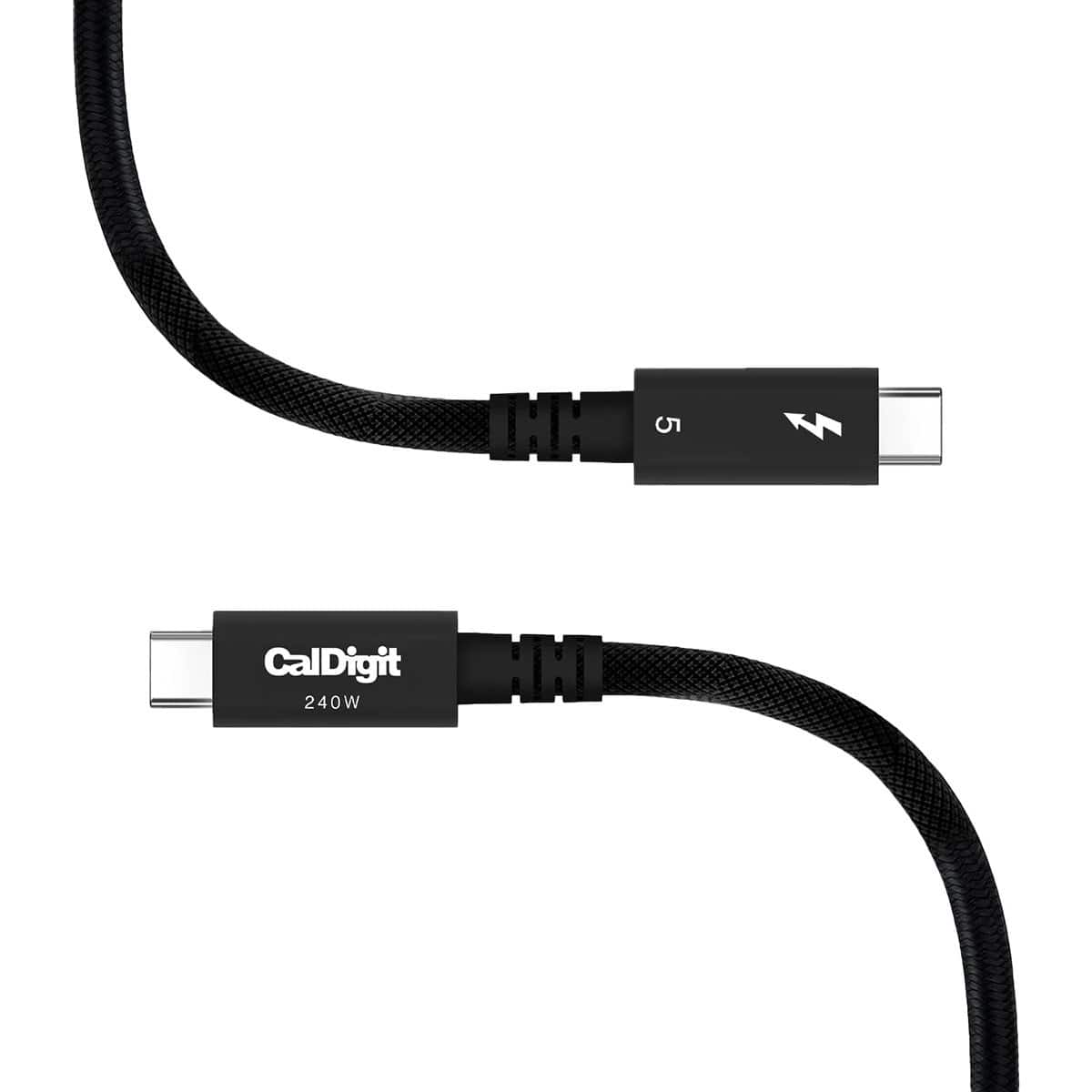 CalDigit - 6.56' 240W Thunderbolt 5 USB-C Braided Pro Cable, Black