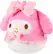 Angle. Jazwares - Squishmallows - 50th Anniversary My Melody with Floral Hood – 8" Plush.