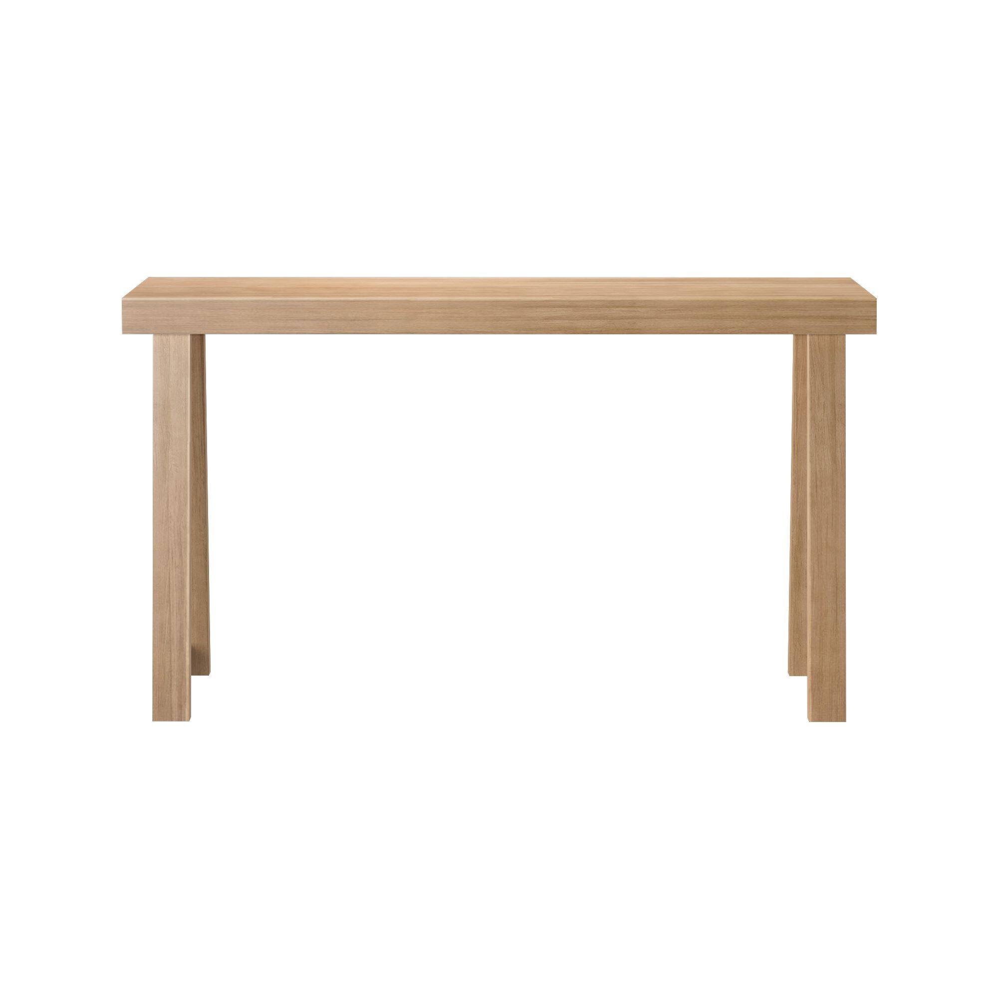 Alt View 3. Plank+Beam - Classic Console Table (56in / 1420mm), Blonde - Blonde.