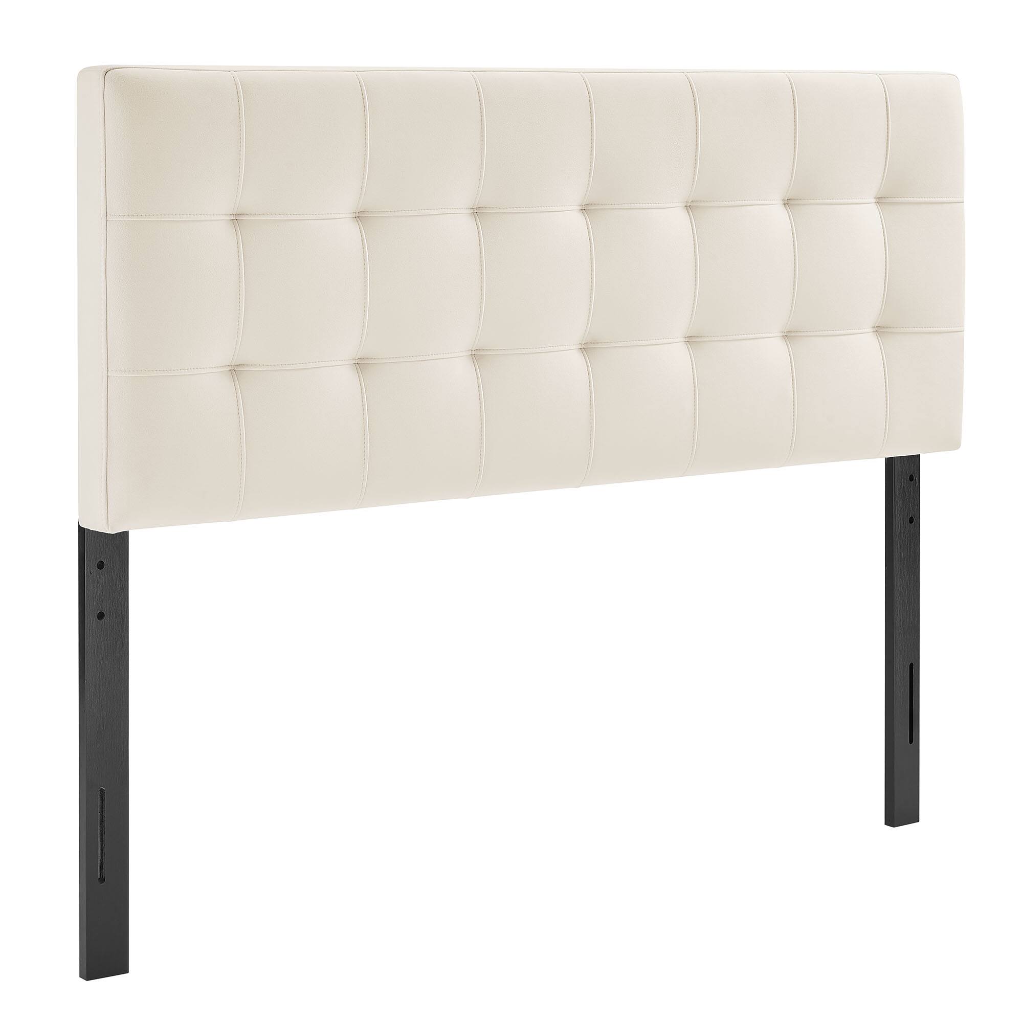 Angle. Modway - Lily Biscuit Tufted Performance Velvet Headboard by Modway - Alabaster.