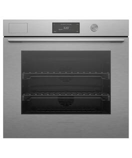 Fisher & Paykel - 30" 4.9 Cu. Ft. Single Oven w/Steam Assist, 6.8" Touchscreen w/Dial Self-Cleaning - Contemporary - Brushed silver