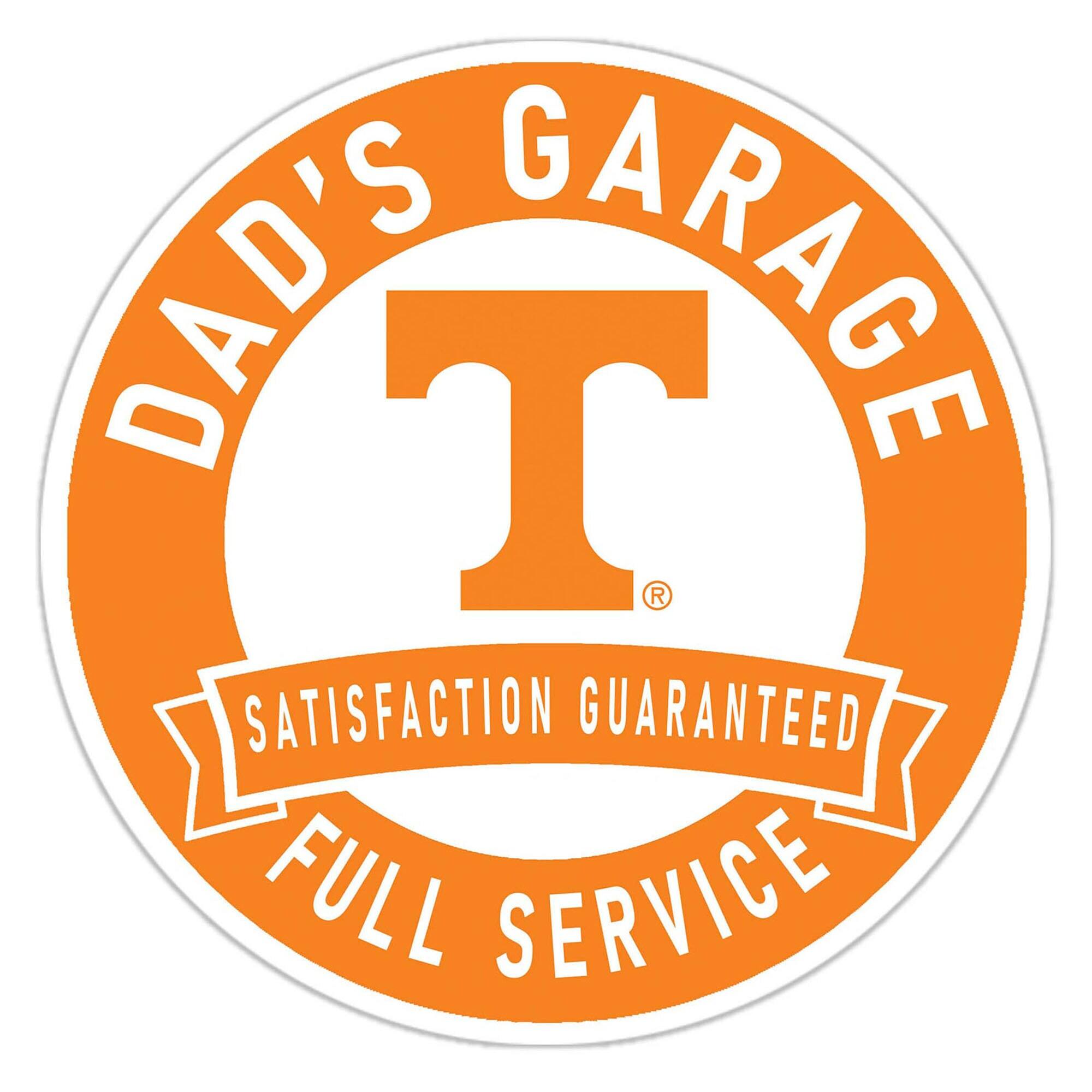 Tennessee Volunteers 16" Dad's Garage Wood Sign
