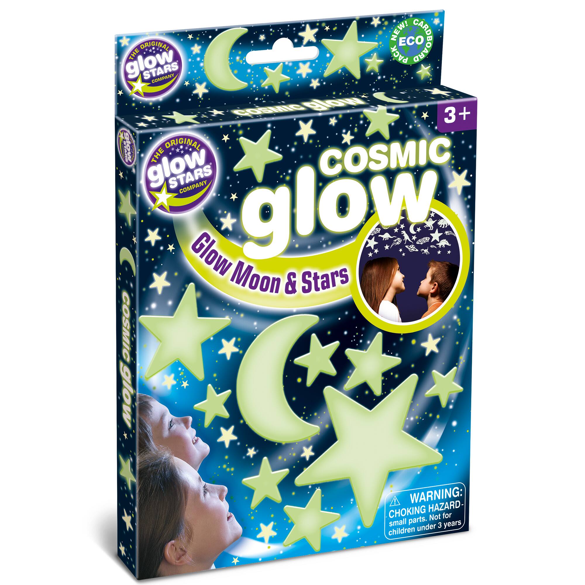 NEW! ECO CARDS Glow Stars Company Cosmic Glow + 3+ Original The Cosmic Glow Moon & Stars. WARNING: CHOKING HAZARD. Not for small parts. 3 years and children under.