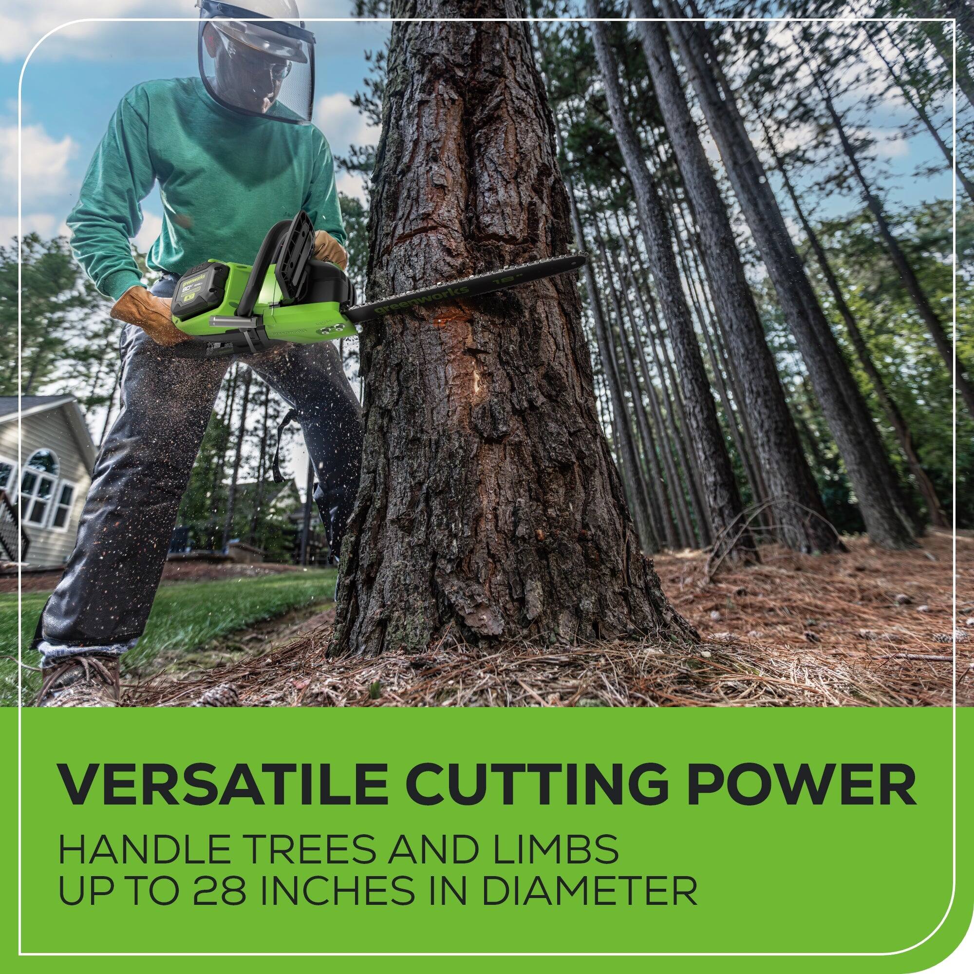 VERSATILE CUTTING POWER  
HANDLE TREES AND LIMBS UP TO 28 INCHES IN DIAMETER