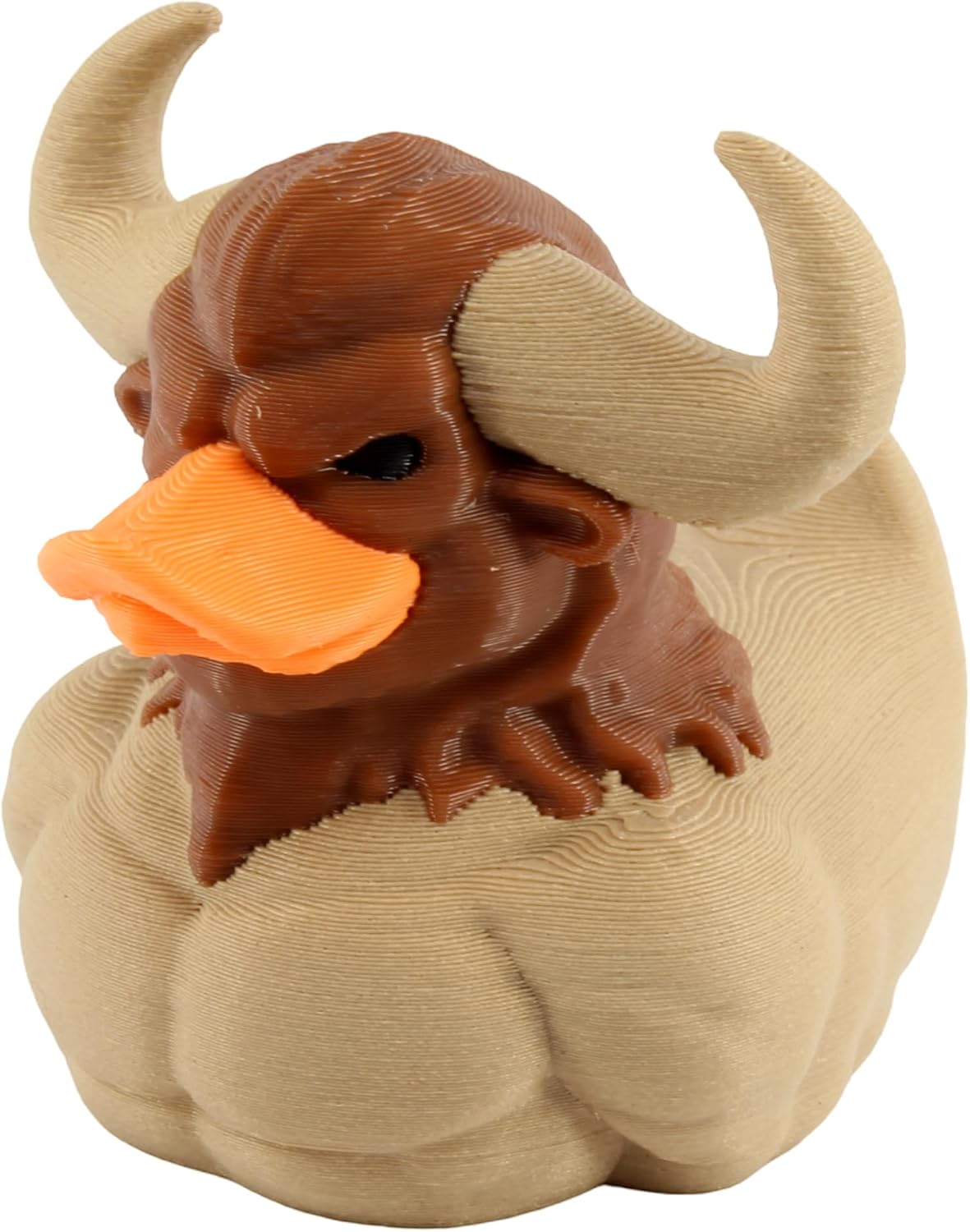 Front. JuzToys - Minotaur Duck Figurine, 4x4 Ducking, Fun Car Dashboard Accessory, Unique Duck Figure Gifts, Ducks for Cars by PowerTRC - Brown.