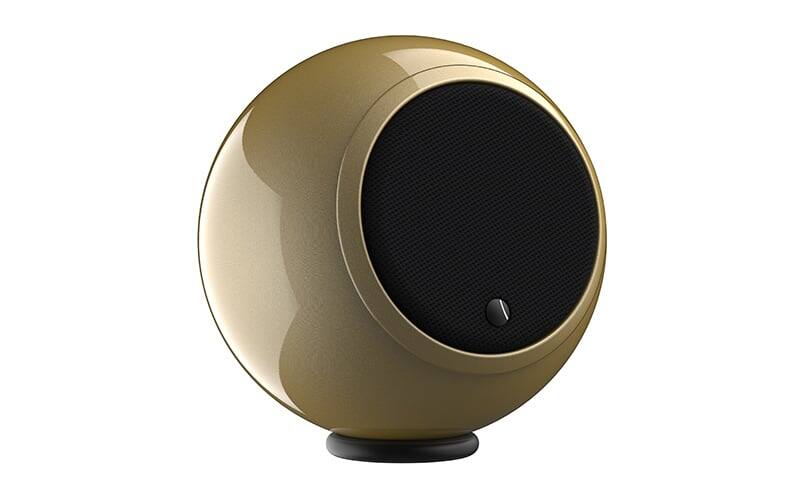 Front. Gallo Acoustics - A’Diva SE 5" Spherical High-Performance Satellite Speaker – Single - Gold.