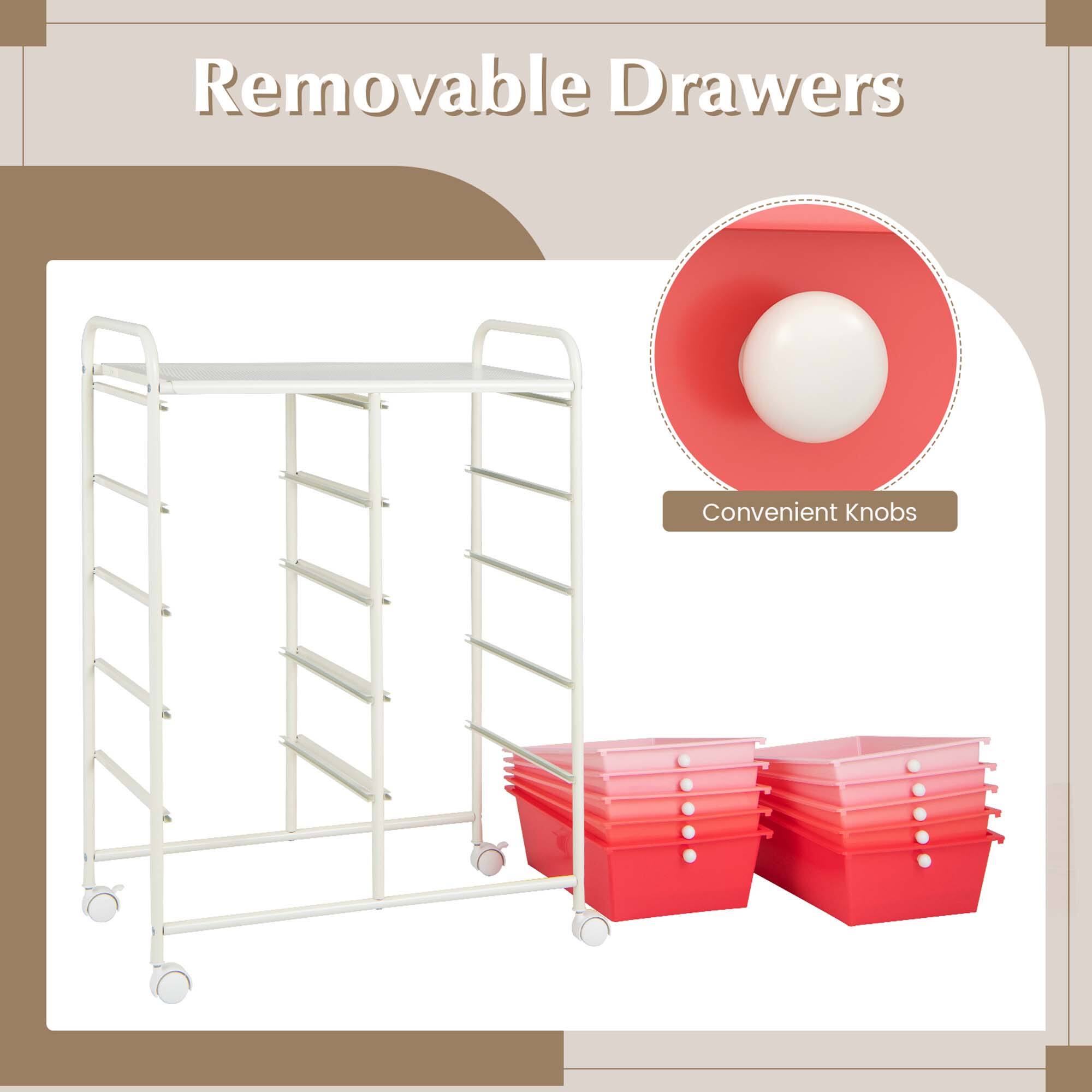 Removable Drawers Convenient Knobs
