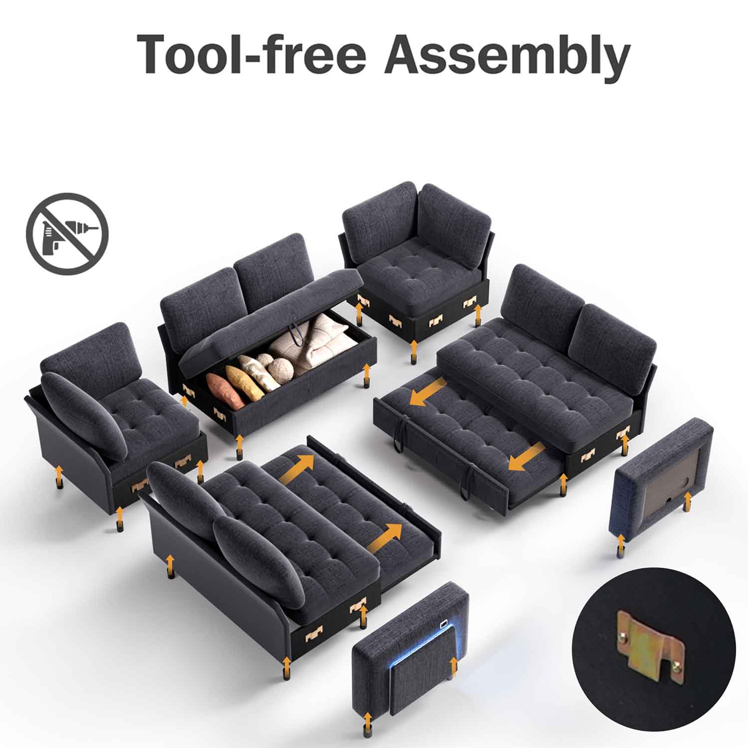 Tool-free Assembly