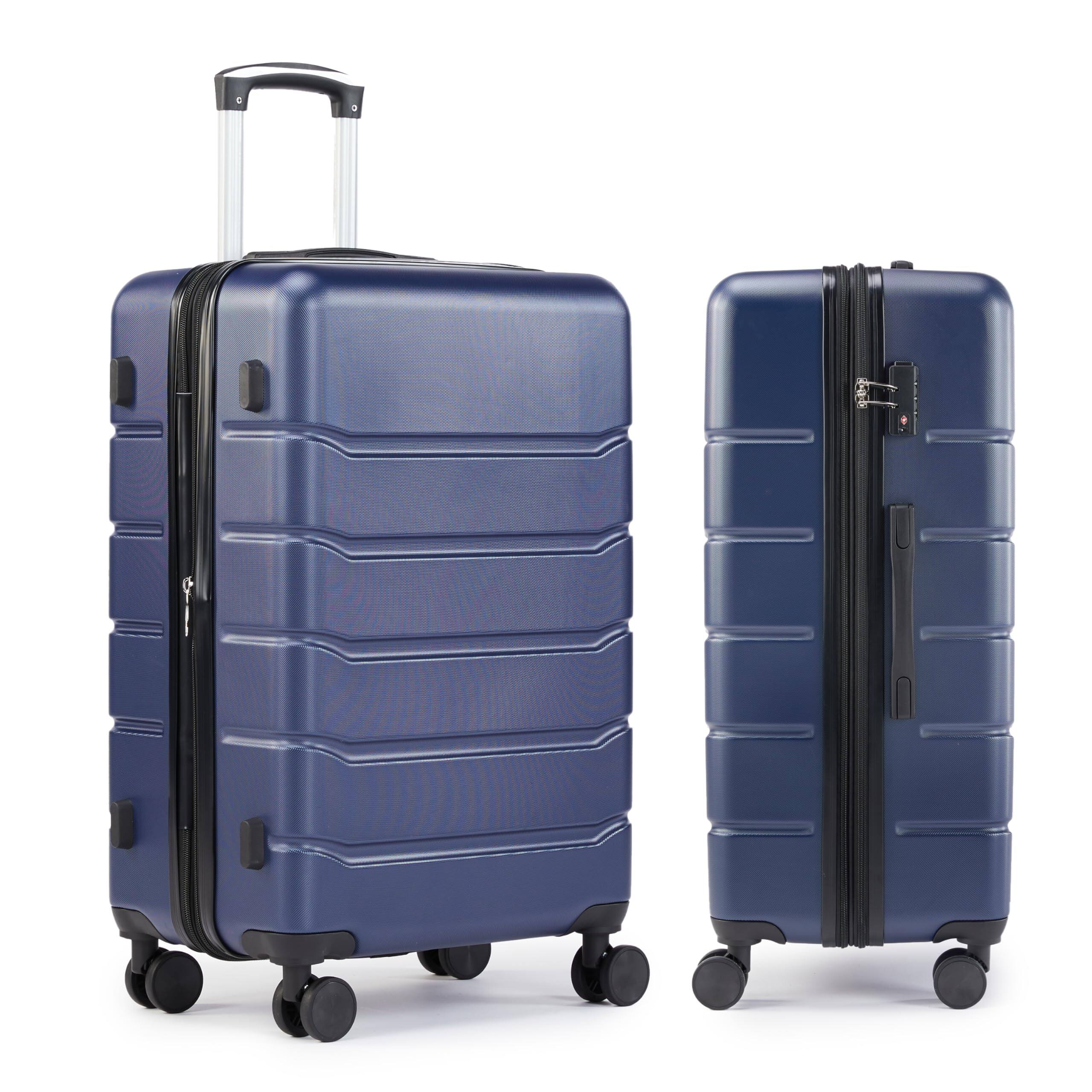 Front. Vulpecula Spade - 20 Inch Expandable Hardside Carry On with Spinner Wheels & TSA Lock, ABS Hard Shell Lightweight Rolling Luggage - Blue-C.