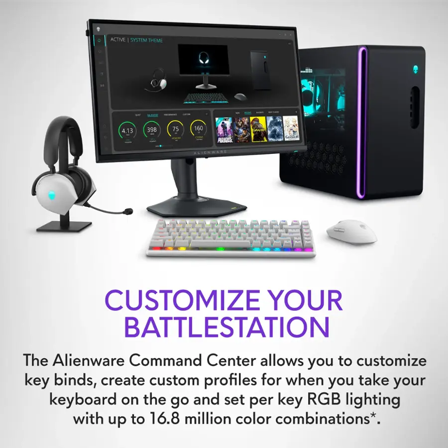 Alienware Pro 75% Wireless Mechanical Gaming Keyboard with RGB Back ...