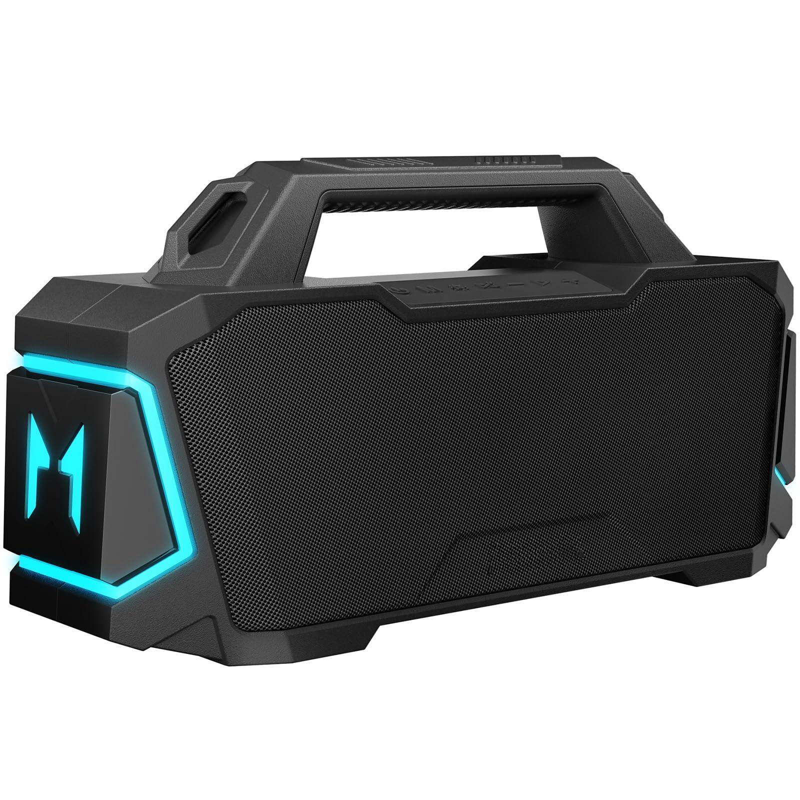 Front. METALTON - Musibaby M1 Speakers loud Stereo Sound With Subwoofer Deep Bass Ipx6 Waterproof Bt5 3 Dual Pairing 24h - Black.