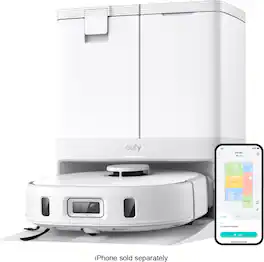 eufy - X10 Pro Omni Wi-Fi Connected Robot Vacuum & Mop with Self Washing and Self Drying Auto Empty Station - White