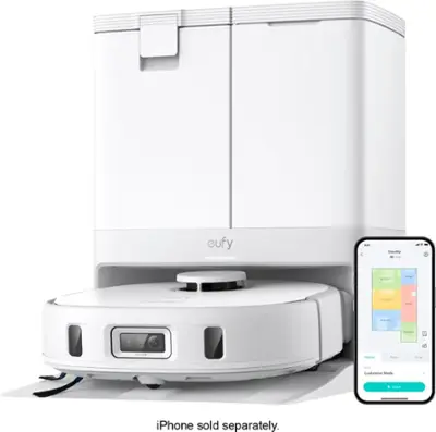 eufy - X10 Pro Omni Wi-Fi Connected Robot Vacuum & Mop with Self Washing and Self Drying Auto Empty Station - White