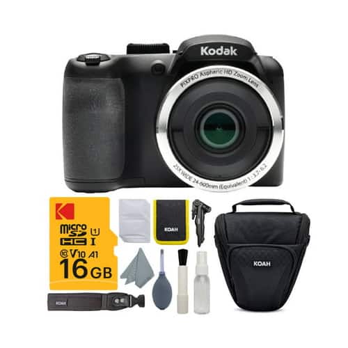Kodak - PIXPRO AZ255 Astro Zoom 16MP Digital Camera w/32GB SD Card Bundle - Black price history on PriceWatchPro
