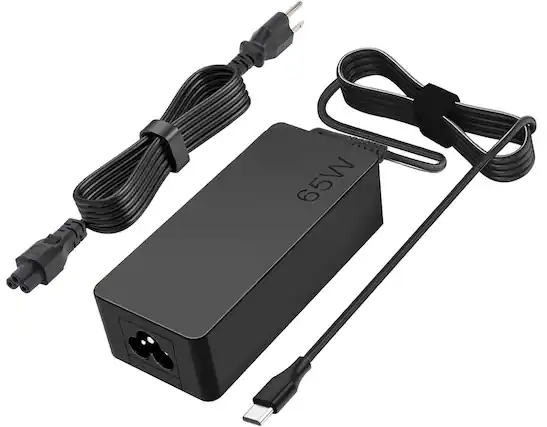 Front. DORLUKFU - 65W USB C Charger for Lenovo Thinkpad T480 T580, Yoga, Chromebook Computer Power Cord Replacement Type C Lenovo Laptop.