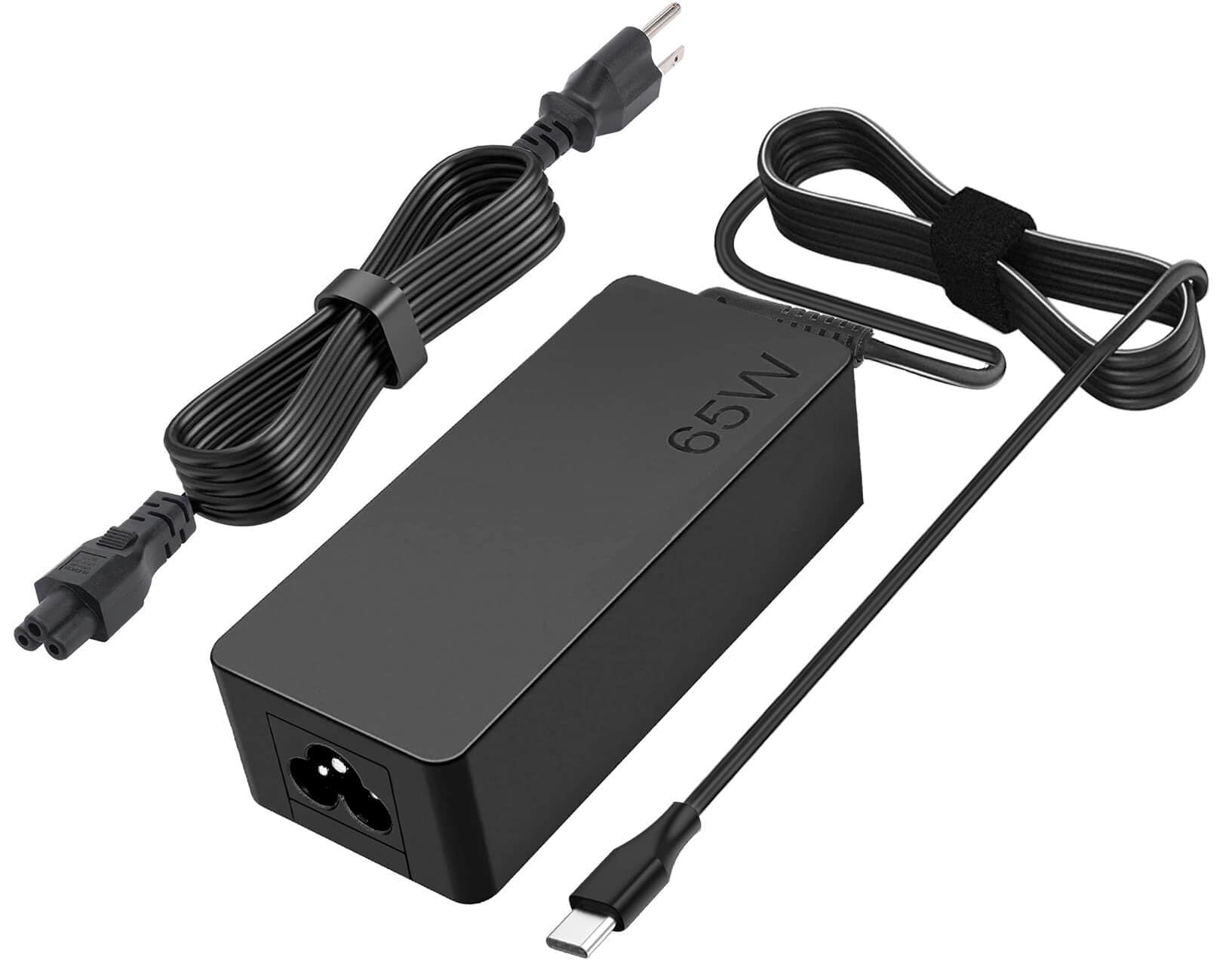 Front. DORLUKFU - 65W USB C Charger for Lenovo Thinkpad T480 T580, Yoga, Chromebook Computer Power Cord Replacement Type C Lenovo Laptop.