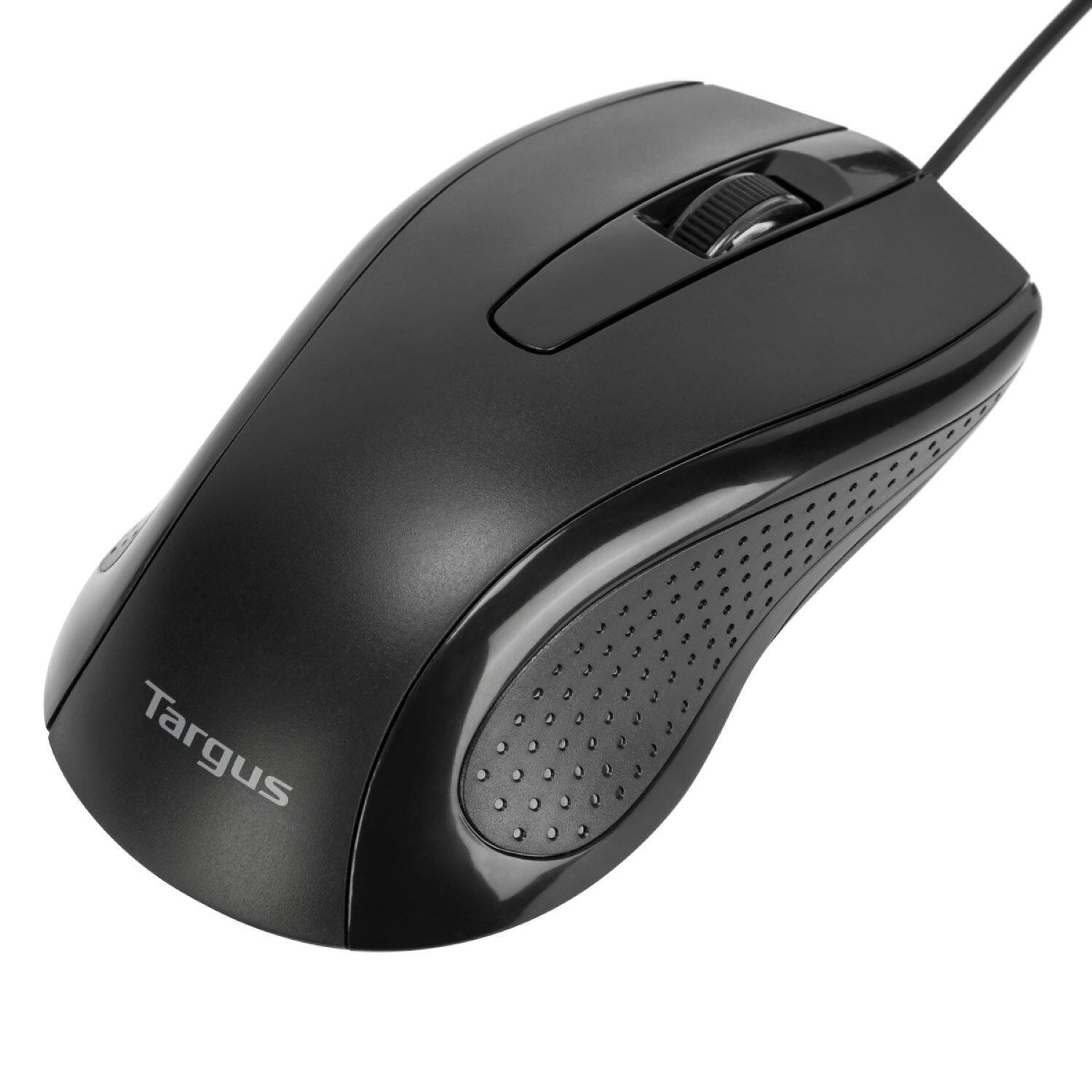Back. Targus - 3-Button USB Full-Size Optical Mouse - Black.