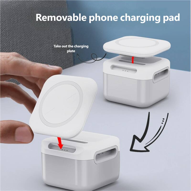 Removable phone charging pad

Take out the charging plate