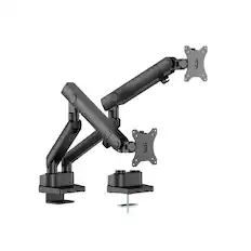 Front. Amer Mounts - Amer Mounts Dual Articulating Heavy Duty Spring Monitor Arm for 35" Monitors 12kg Max Weight per Screen - HYDRA2B - Black.