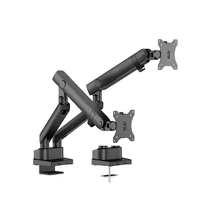 Front. Amer Mounts - Amer Mounts Dual Articulating Heavy Duty Spring Monitor Arm for 35" Monitors 12kg Max Weight per Screen - HYDRA2B - Black.