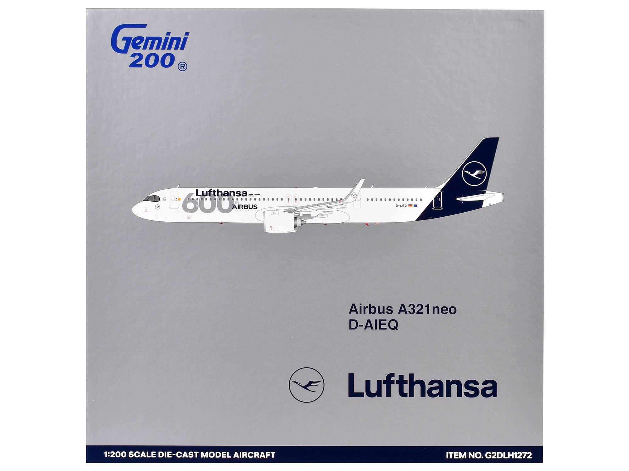 Gemini 200  
Lufthansa  
Airbus A321neo  
D-AIEQ  

1:200 SCALE DIE-CAST MODEL AIRCRAFT  
ITEM NO. G2DLH1272