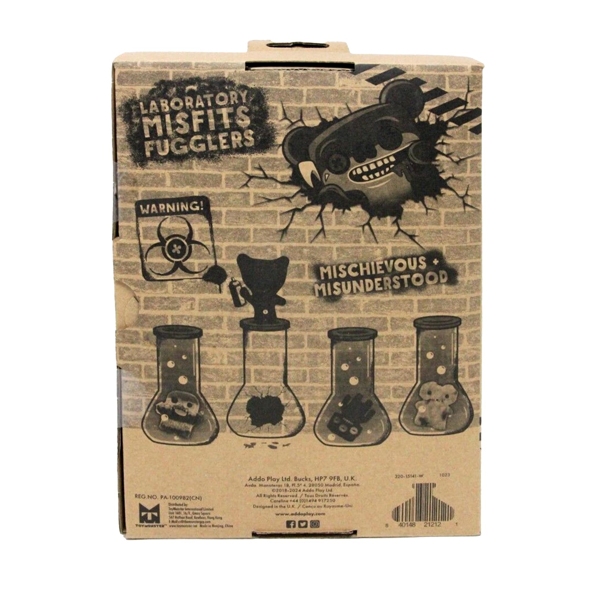 LABORATORY MISFITS FUGGLERS  
WARNING!  
MISCHIEVOUS MISUNDERSTOOD  

REG NO PA-10092(CN)  
Addo Play Ltd, Bucks, HP7 9F8, U.K.  
Auda Monotene 18 V 4 e050 Madrid Espoie 2018-202  
Addo Fluy AR Rights i a aa ..4 Decigned - .. 3 300-186W T 2 f 1 40148 21212  

Addo Play Ltd, Bucks, HP7 9F8, U.K.  
Auda Monotene 18 V 4 e050 Madrid Espoie 2018-202  
Addo Fluy AR Rights i a aa ..4 Decigned - .. 3 300-186W T 2 f 1 40148 21212