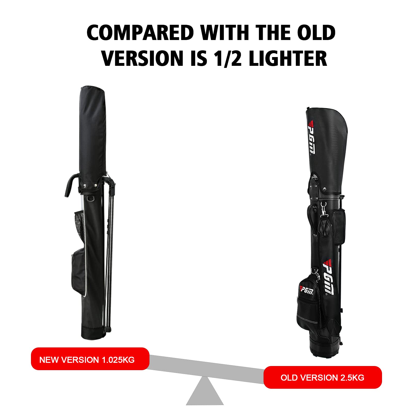 COMPARED WITH THE OLD VERSION IS 1/2 LIGHTER

NEW VERSION 1.025KG

OLD VERSION 2.5KG