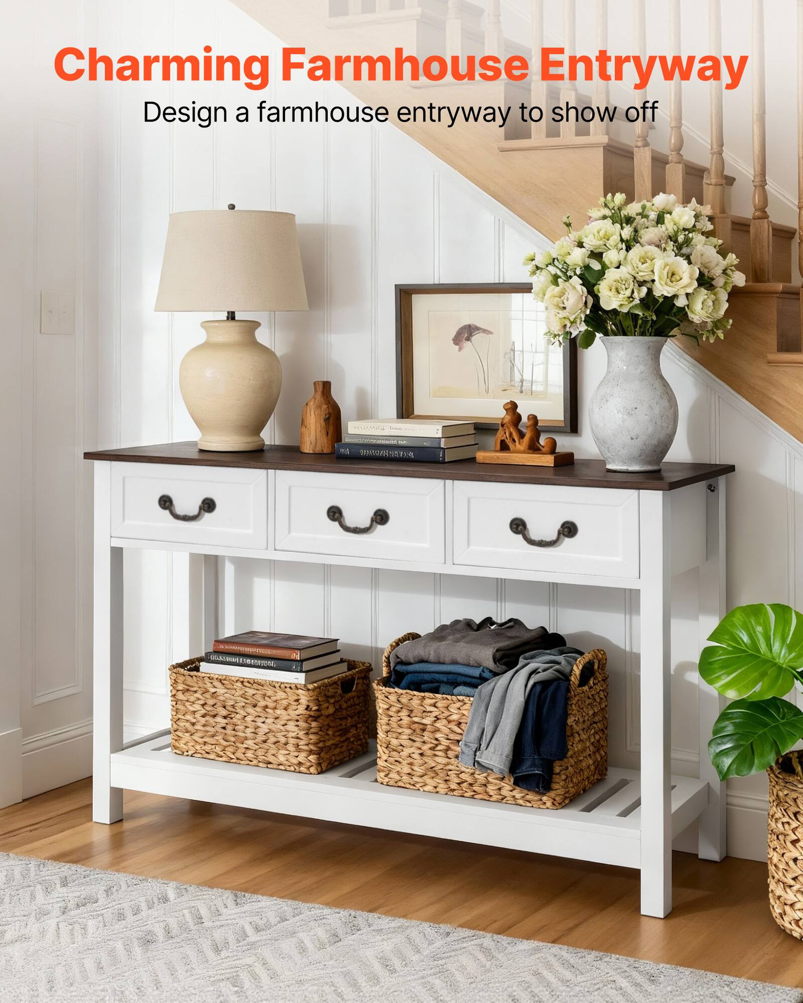 Charming Farmhouse Entryway  
Design a farmhouse entryway to show off