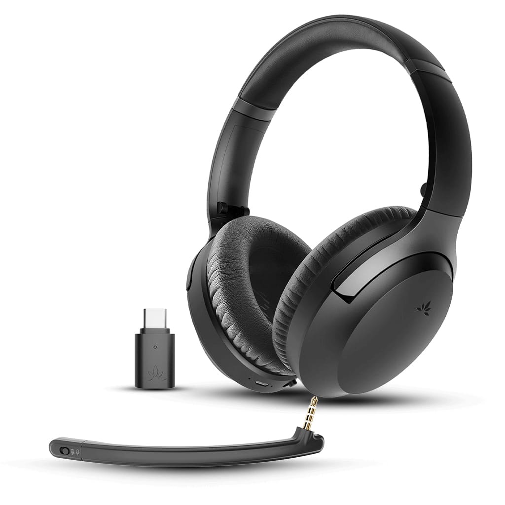 avantalk - Aria Pro 3 - Bluetooth Wireless Headphones with Mic for Work - 20ms Low Latency, Dual Connection (PC + Phone)