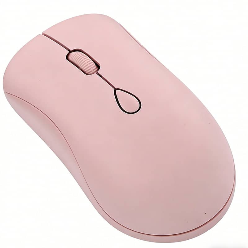 SKRAN - Wireless 2.4G Bluetooth Dual-Mode Rechargeable Silent Mouse -Ergonomic for Office, Home(Windows/Mac/Android) - Wireless - Pink