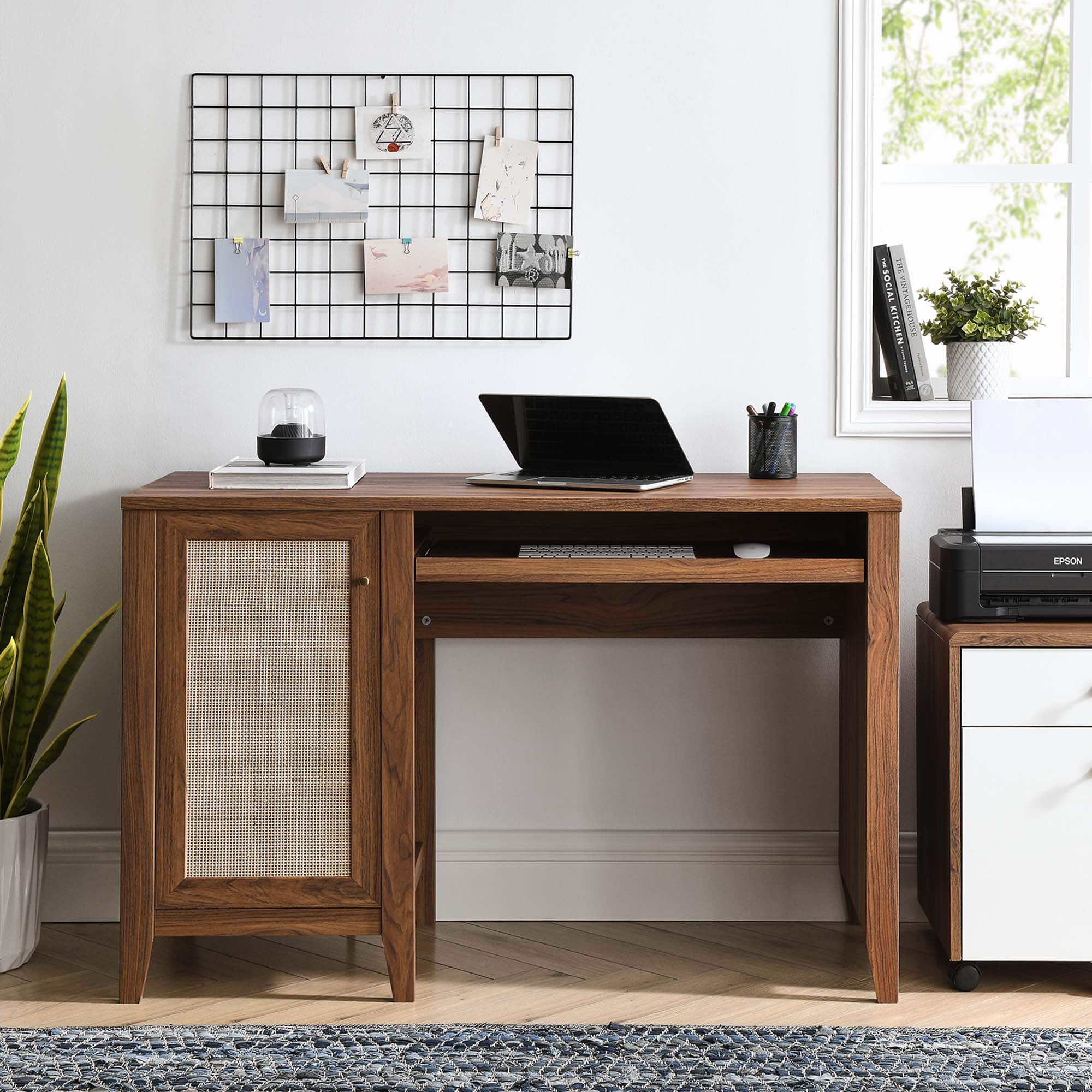 Soma 47" Office Desk by Modway - Walnut
