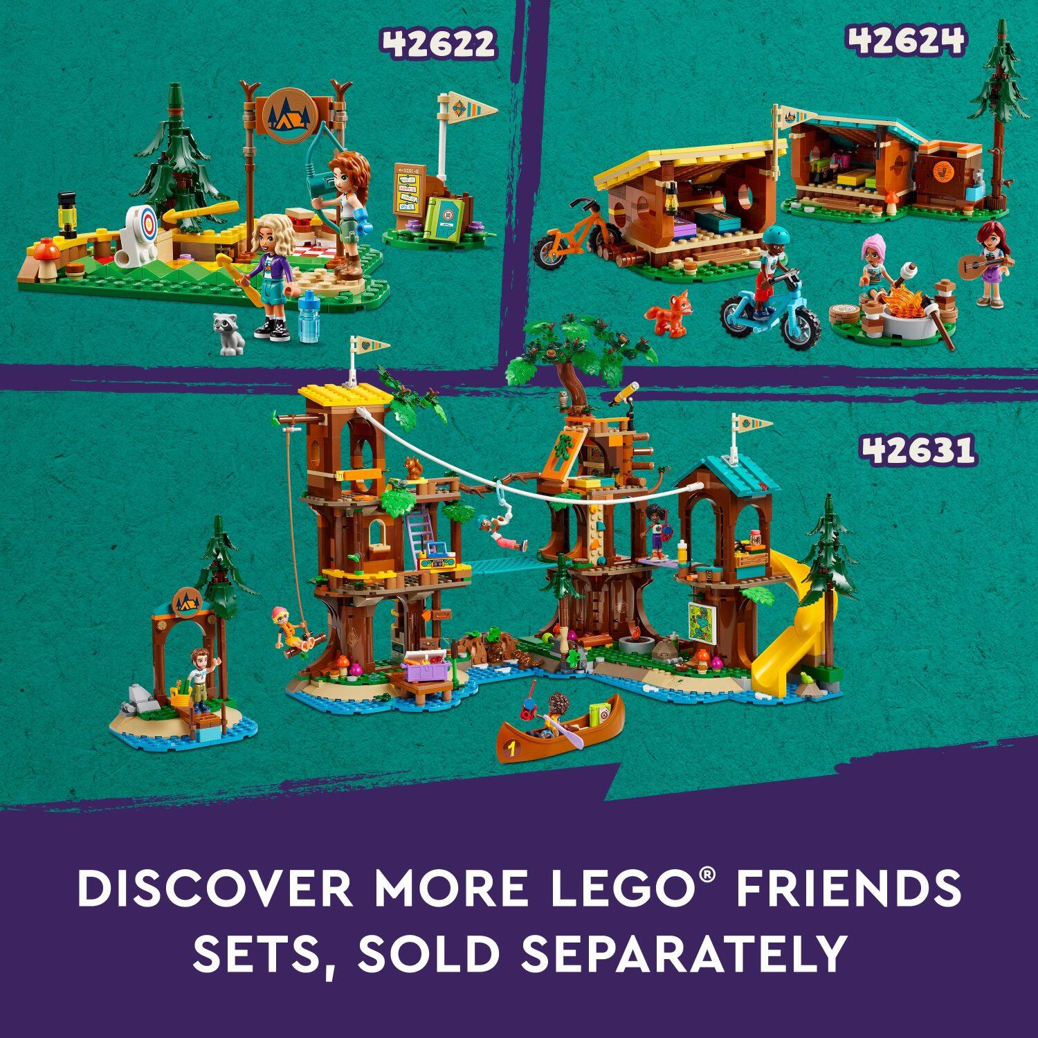 LEGO Friends Adventure Camp Water Sports Outdoor Toy Building Set 42626