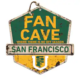 Jardine - San Francisco Dons 20" x 20" Fan Cave Badge Sign - Green