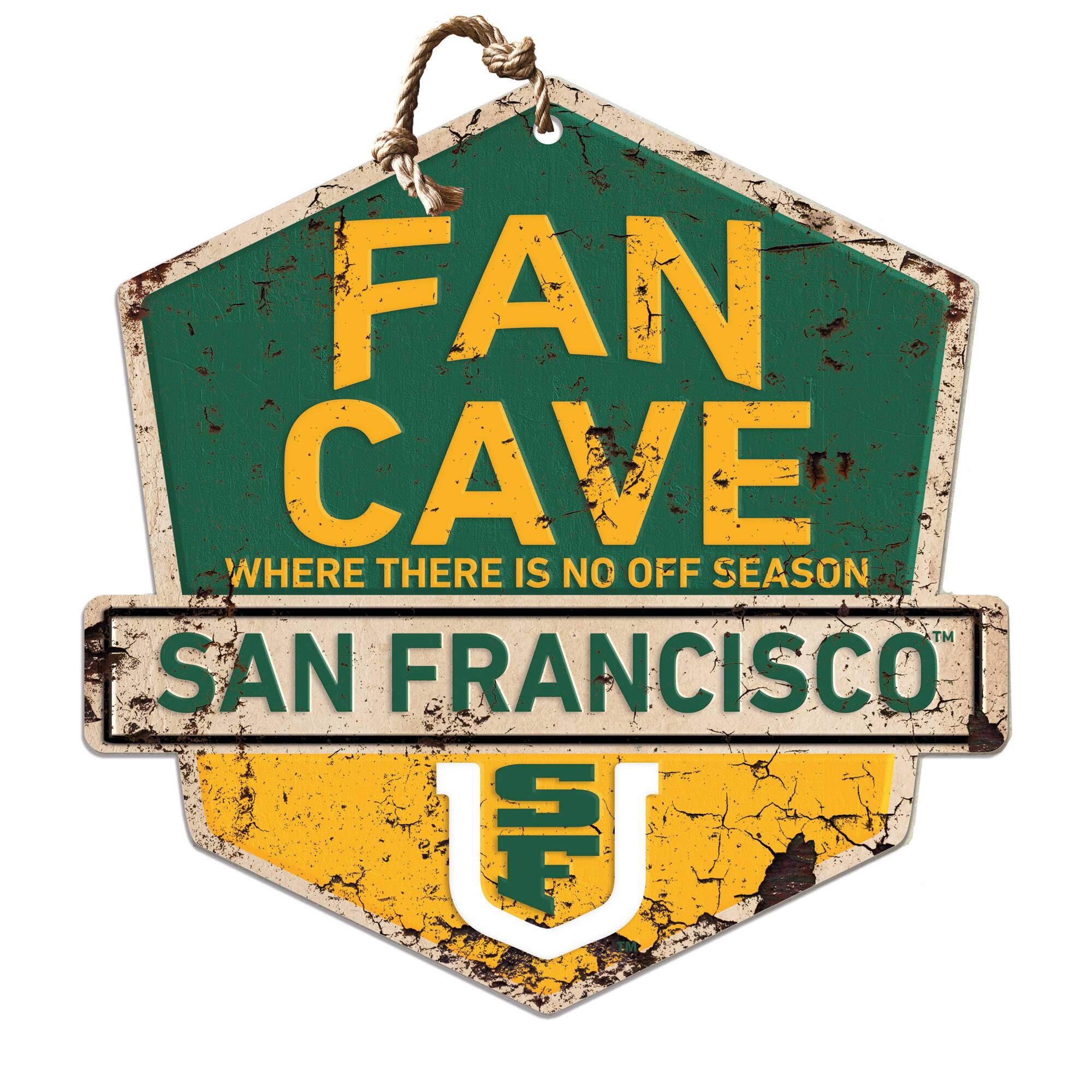 San Francisco Dons 20" x 20" Fan Cave Badge Sign