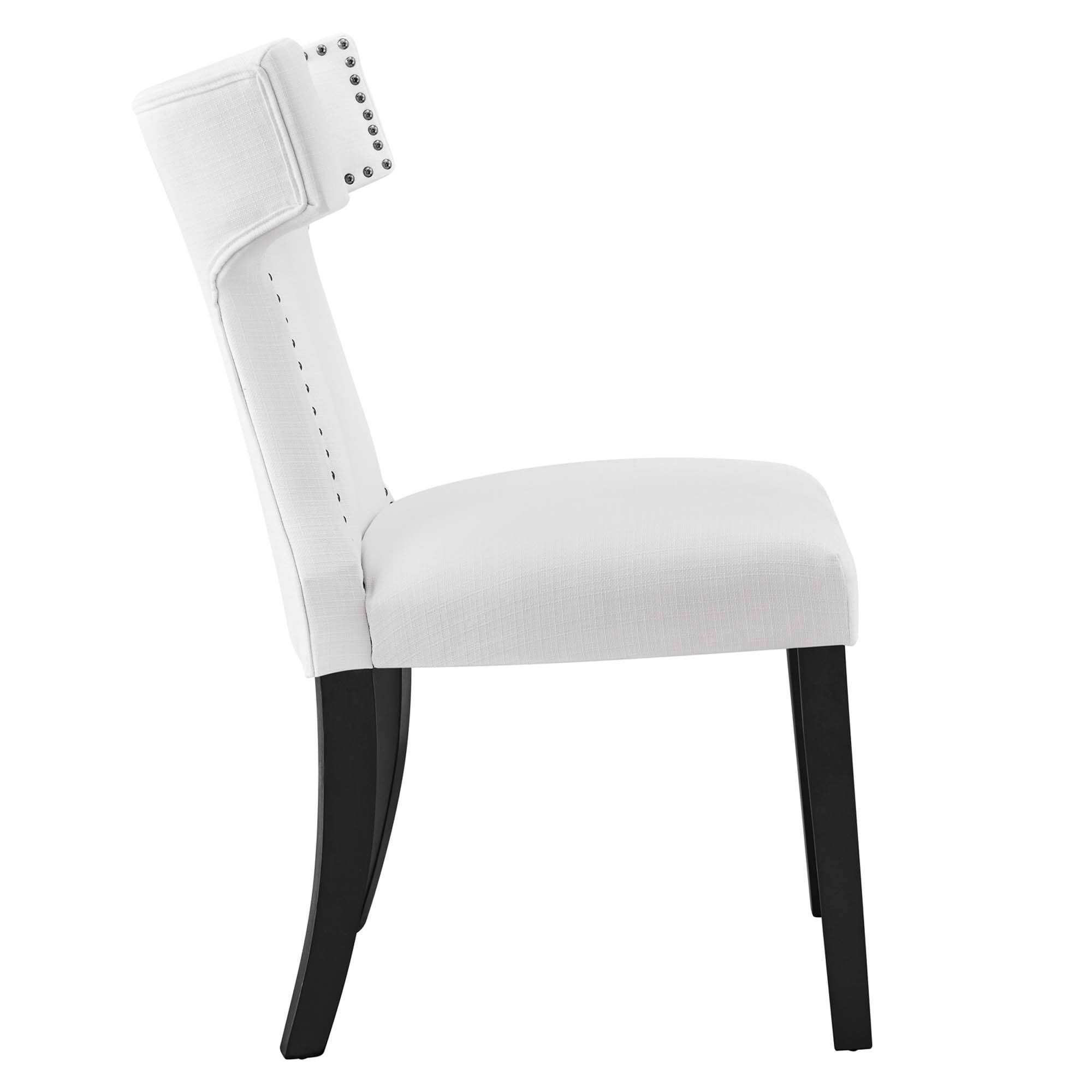 Left. Modway - Curve Fabric Dining Chair by Modway - White.