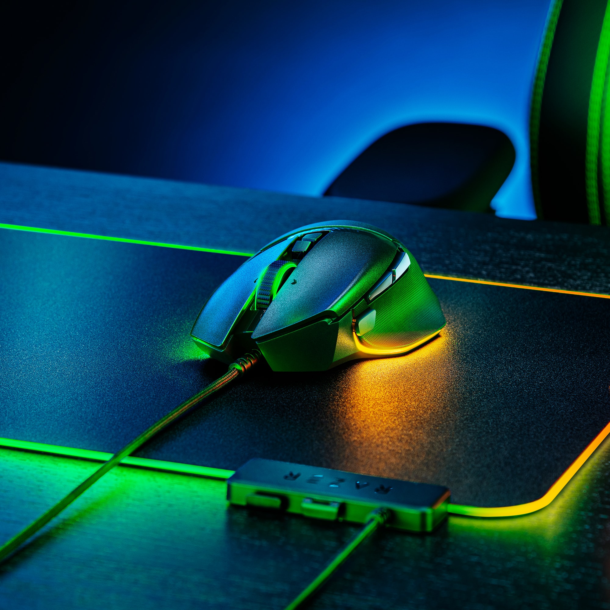 Alt View 14. Razer - Basilisk V3 Optical Gaming Mouse with Chroma RBG Lighting - Black.