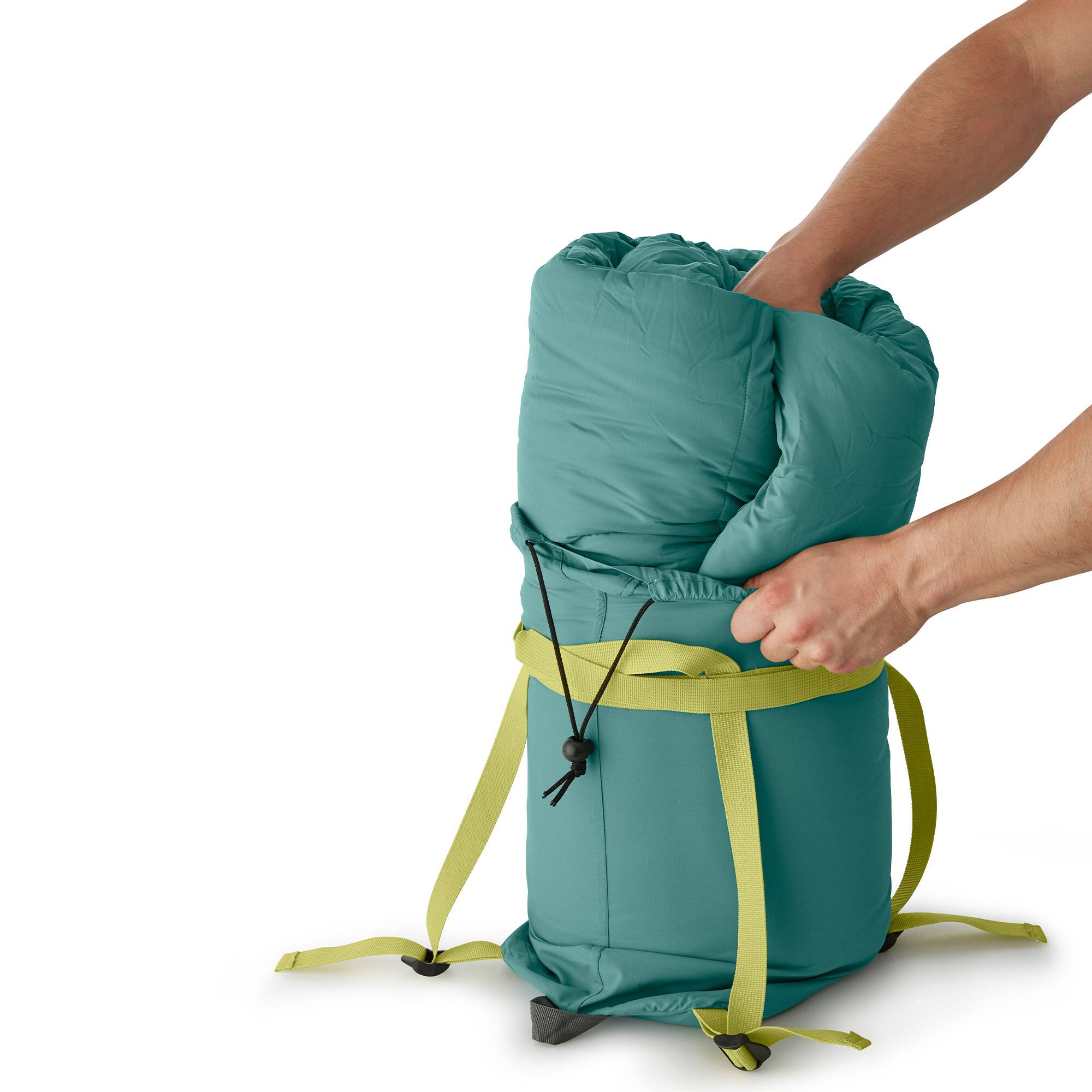 Alt View 5. Coleman - Coleman Big Bay Tall Mummy Foot Ventilation Compression Sleeping Bag, 40 Degree - Green.