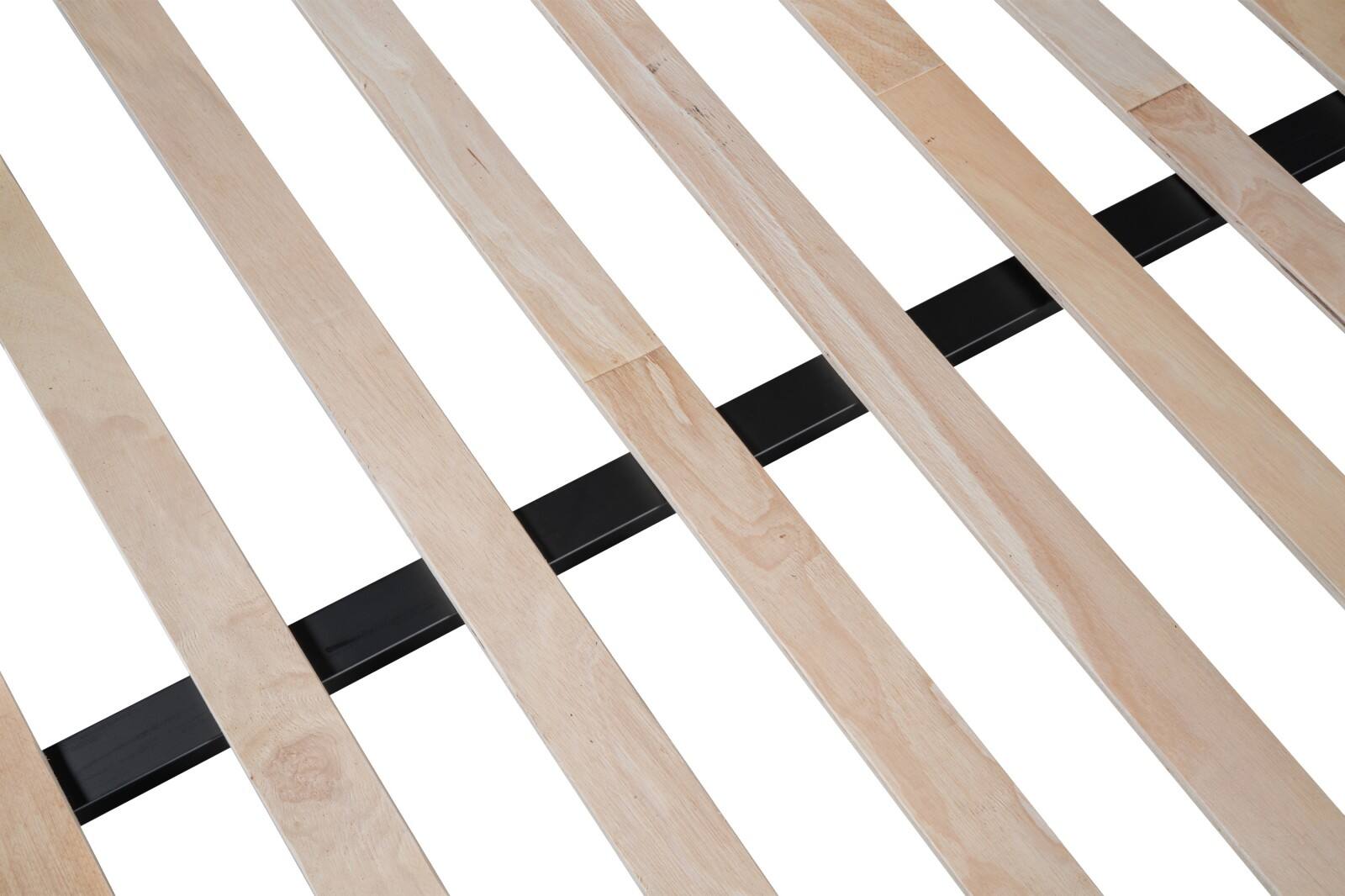 Alt View 8. Ecooso - Metal Twin over Full Bunk Bed/ Heavy-duty Sturdy Metal/ Noise Reduced/ Squeak Free/ Wooden Slat/ No Box Spring Needed - Black.