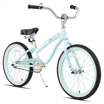 Front. JOYSTAR - JOYSTAR Beachside 20" Beach Cruiser Bike for Girls Boys, Mens Womens, Kids Cruiser Bikes with Coaster Brake, Green - Green.