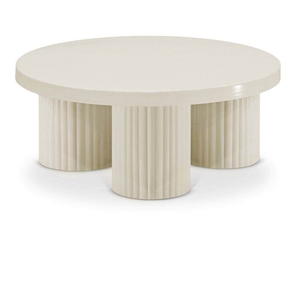 Front. Meridian Furniture - Rhodes Cream Coffee Table - Beige.