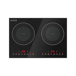 Empava - 20.5 in. Portable Double Burners Induction Cooktop - Black