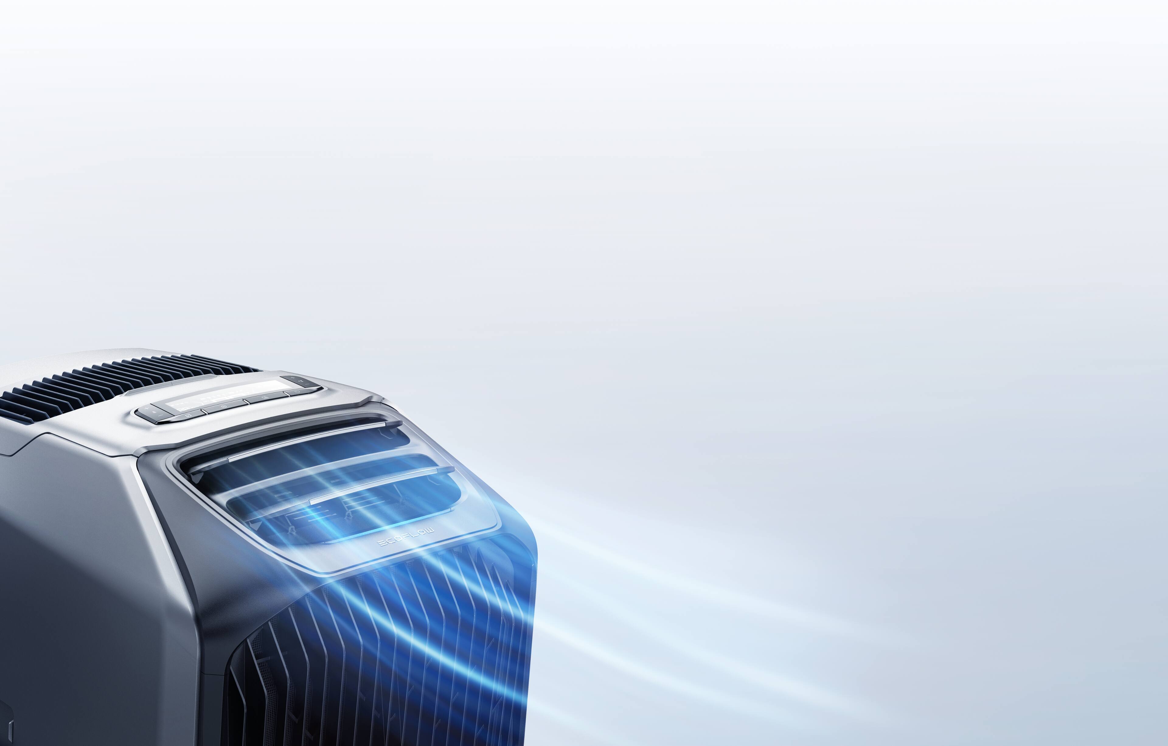 Alt View 6. EcoFlow - Wave 3 - 180 Sq. Ft. Portable Air Conditioner - Grey.