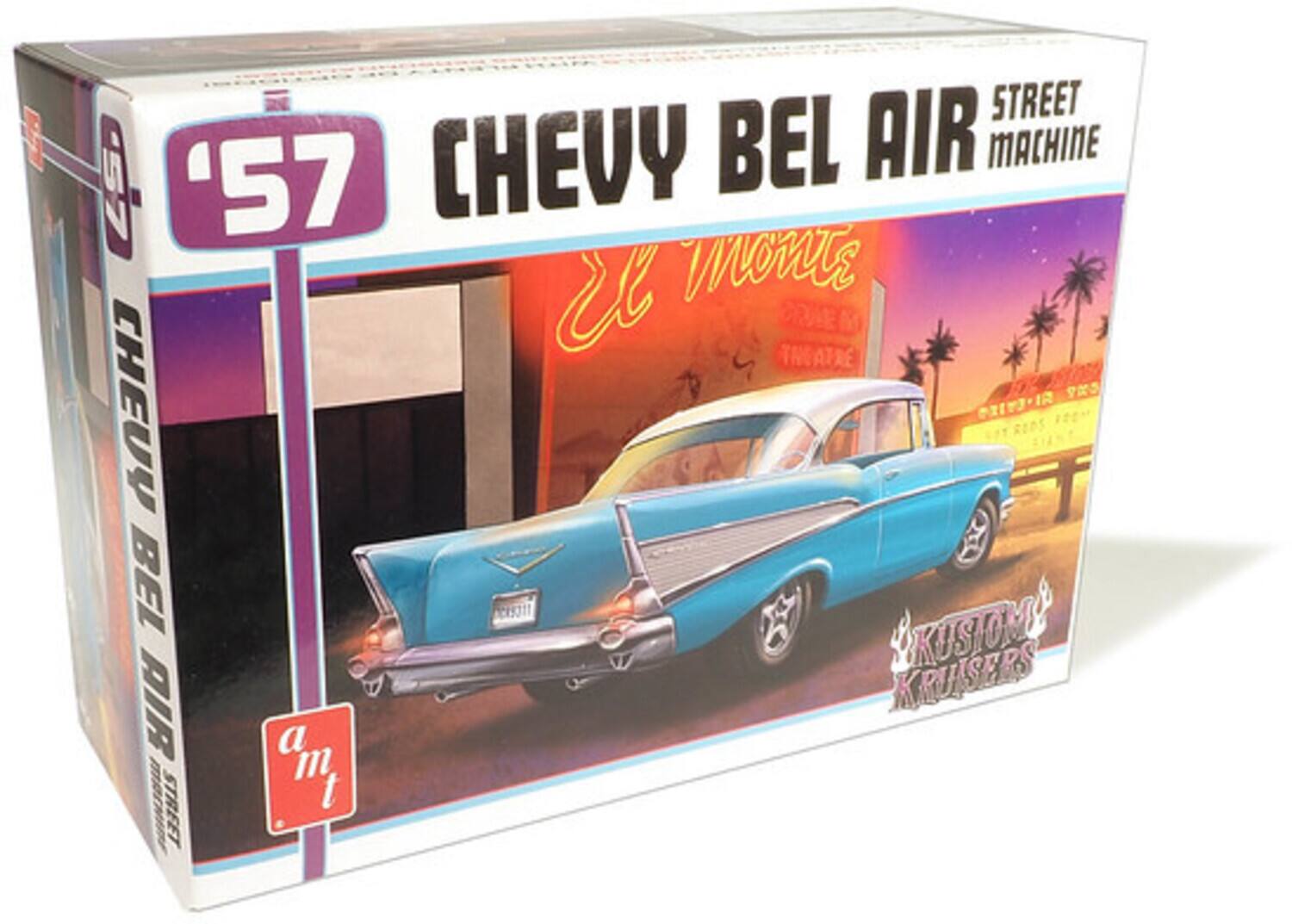 'STREET MACHINE '57 CHEVY BEL AIR  
CHEVY BEL AIR  
STREET MACHINE  
KUSTOM KRUISERS  
a m t'