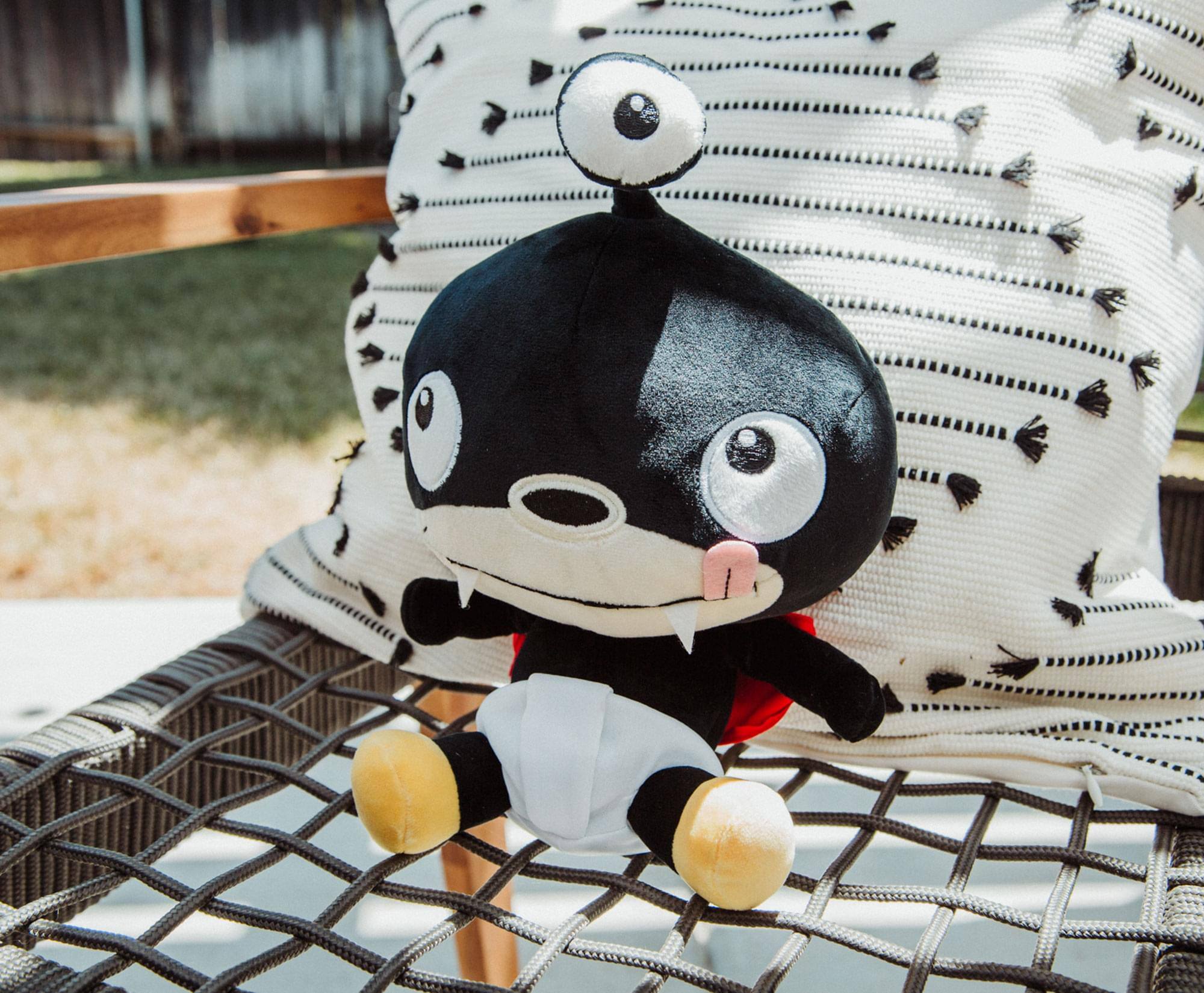 Alt View 5. Toynk - Futurama Nibbler 8-Inch Chibi Collector Plush Toy - Black.
