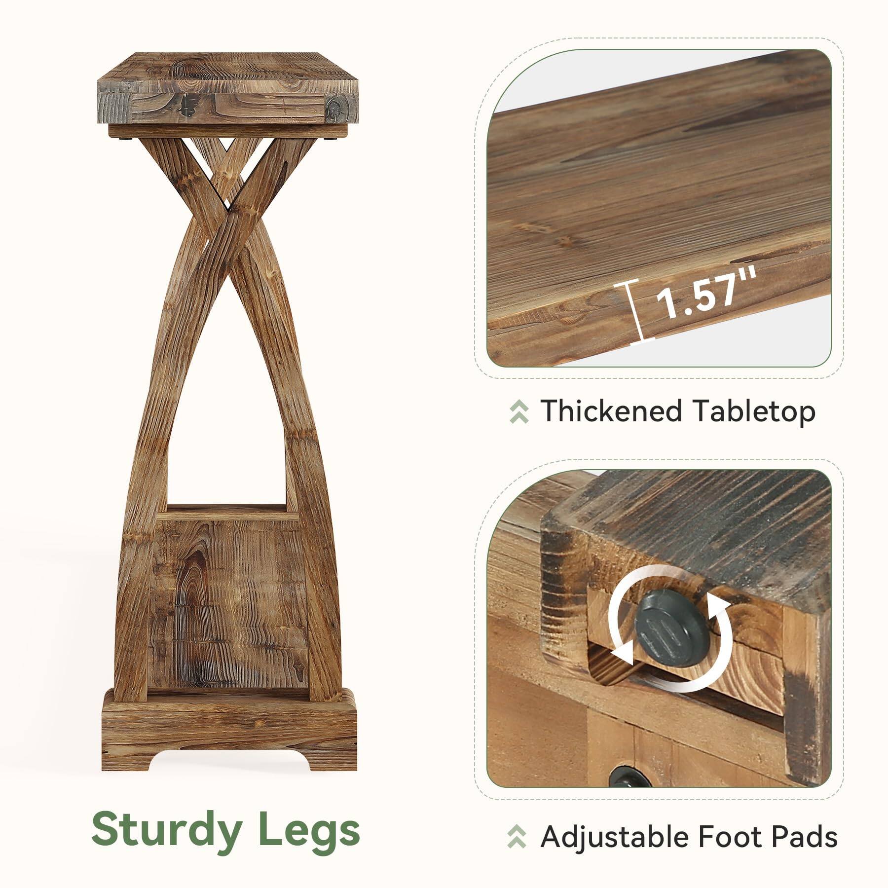 1.57"  
Thickened Tabletop  
Sturdy Legs  
Adjustable Foot Pads