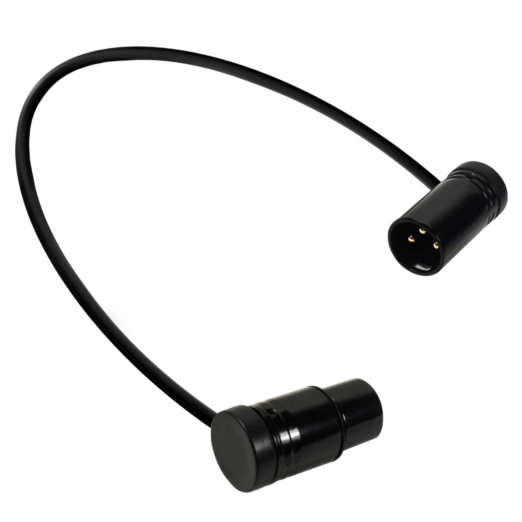 Alt View 2. HQRP - 2-Pack Adjustable-Angle Low-Profile 3-Pin XLR Female to Male Cable 10 in for Sound Devices 633 688 788T - Black.
