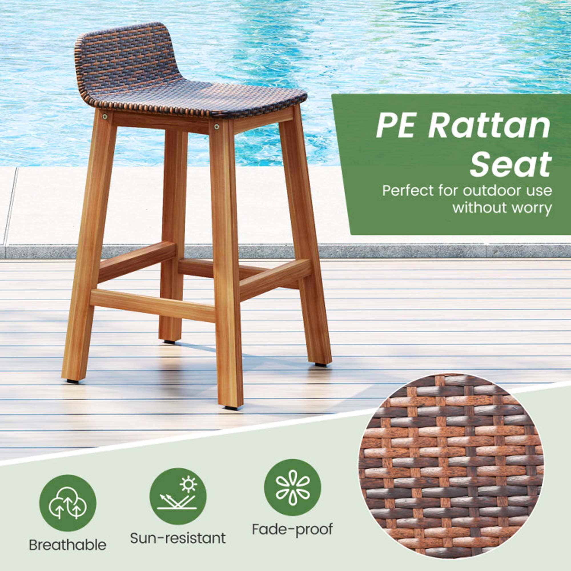 PE Rattan Seat  
Perfect for outdoor use without worry  
Sun-resistant  
Fade-proof  
Breathable