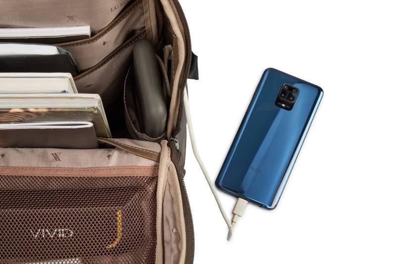 Alt View 6. Luxorro - Leather Backpack for men. Fits 17" Laptop - Dark Brown.